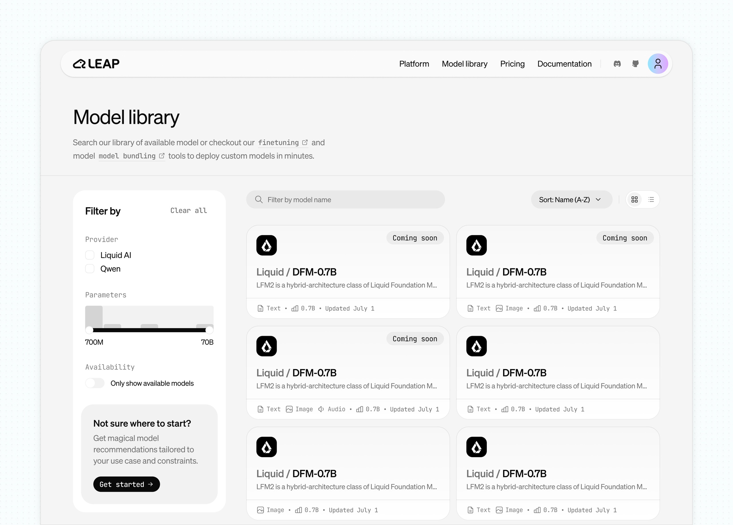 [Fig.4] Updated model library, with new design system.