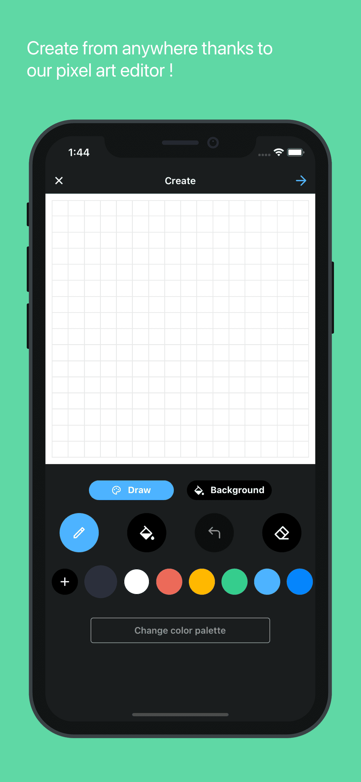 [Fig.2] Pix editor screen