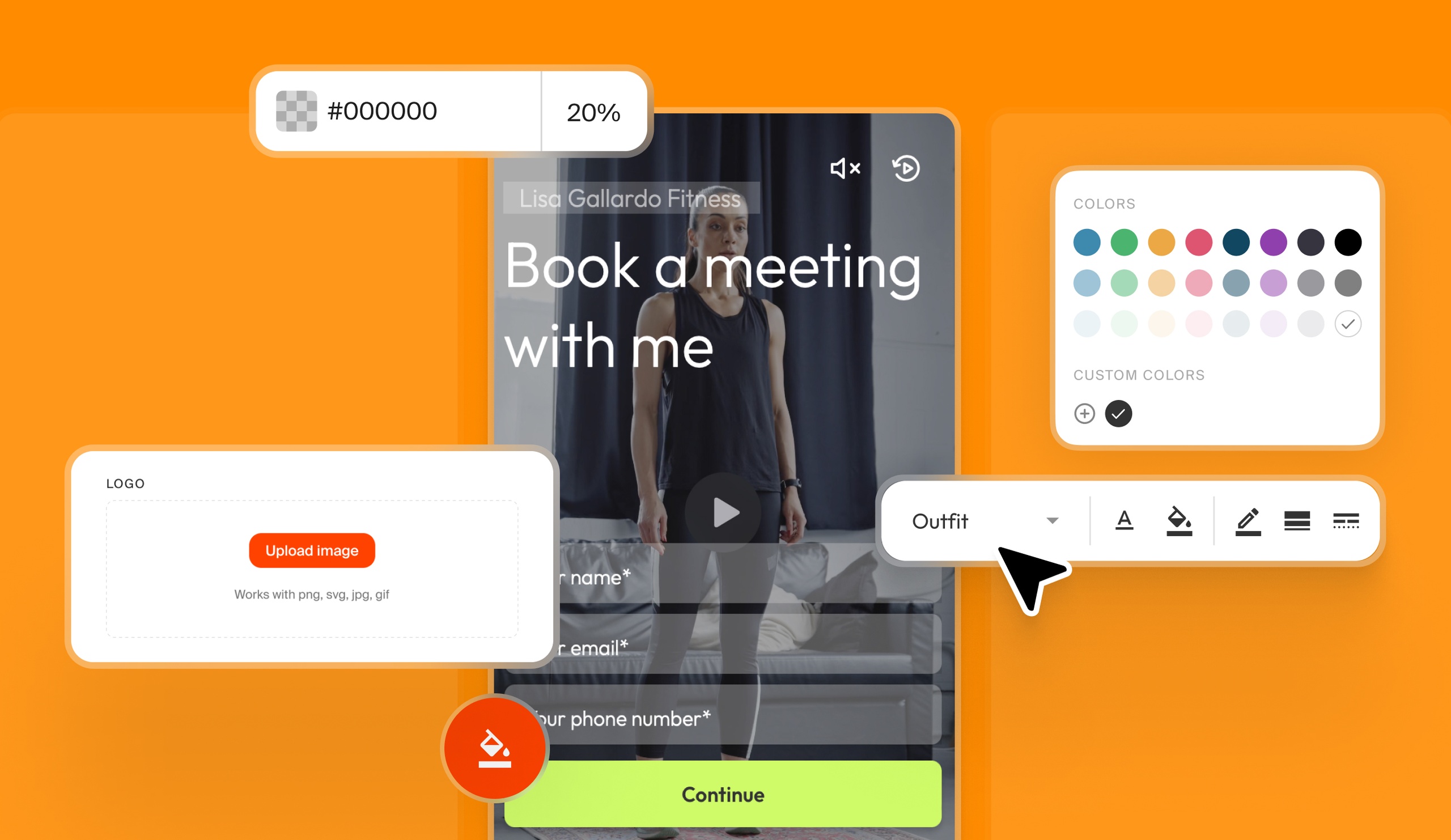 [Fig.5] Users can style and design forms to match their brand.